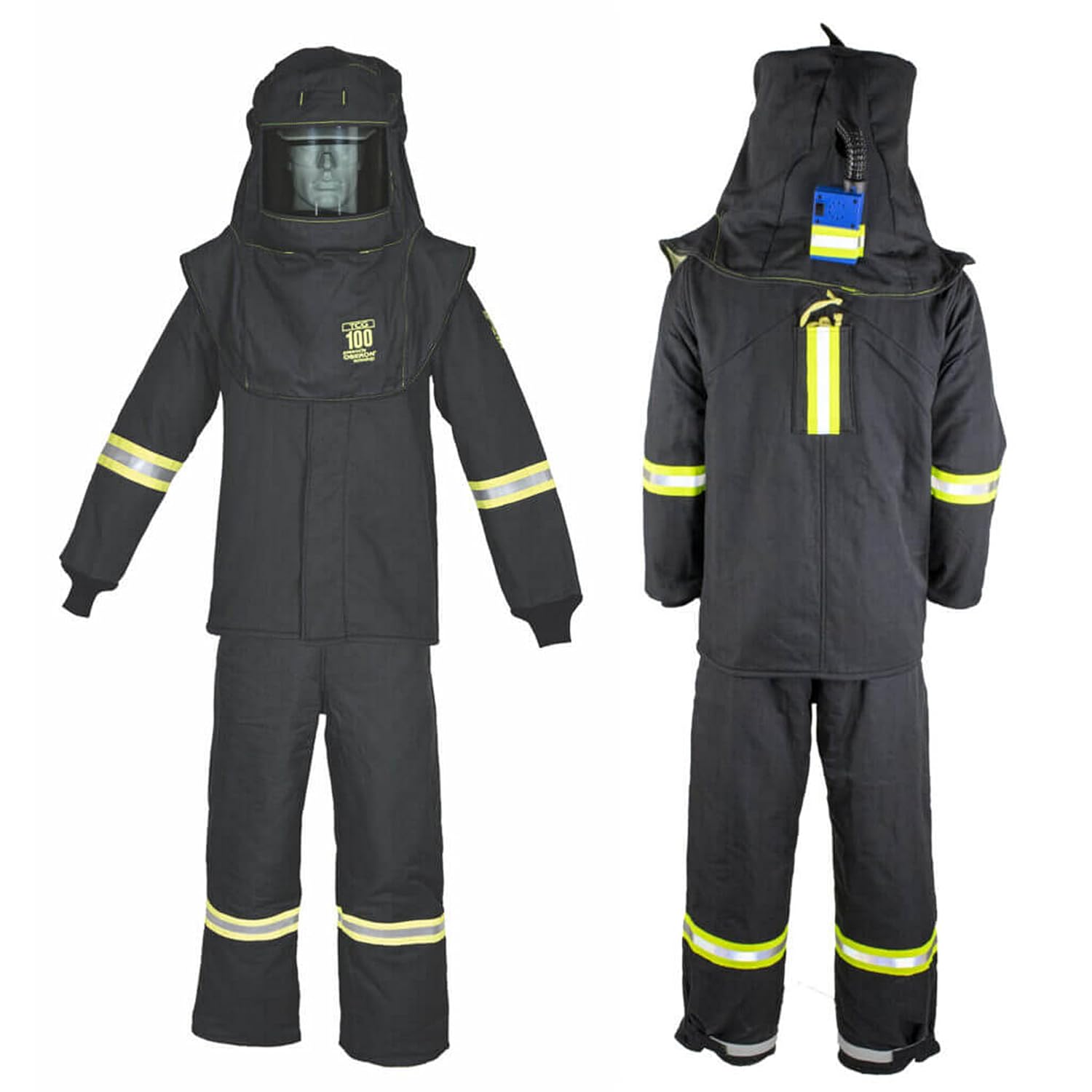 TCG100 Series Arc Flash Hood, Coat, and Bib Suit Kit with HVSL