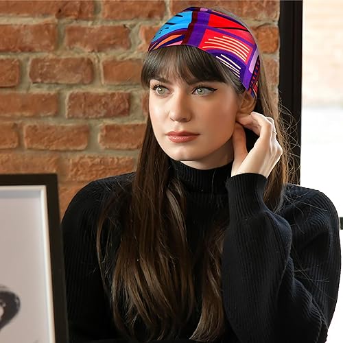 Miniatura 6 de Diademas anchas para mujer, coloridas bandas de pelo africanas anudadas, bandas para el sudor, accesorios para el cabello, bufandas para la cabeza,
