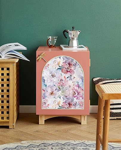 Miniatura 5 de Blooming Wall DPYA09 - Papel tapiz autoadhesivo con diseño de flores románticas antiguas, decoración de pared