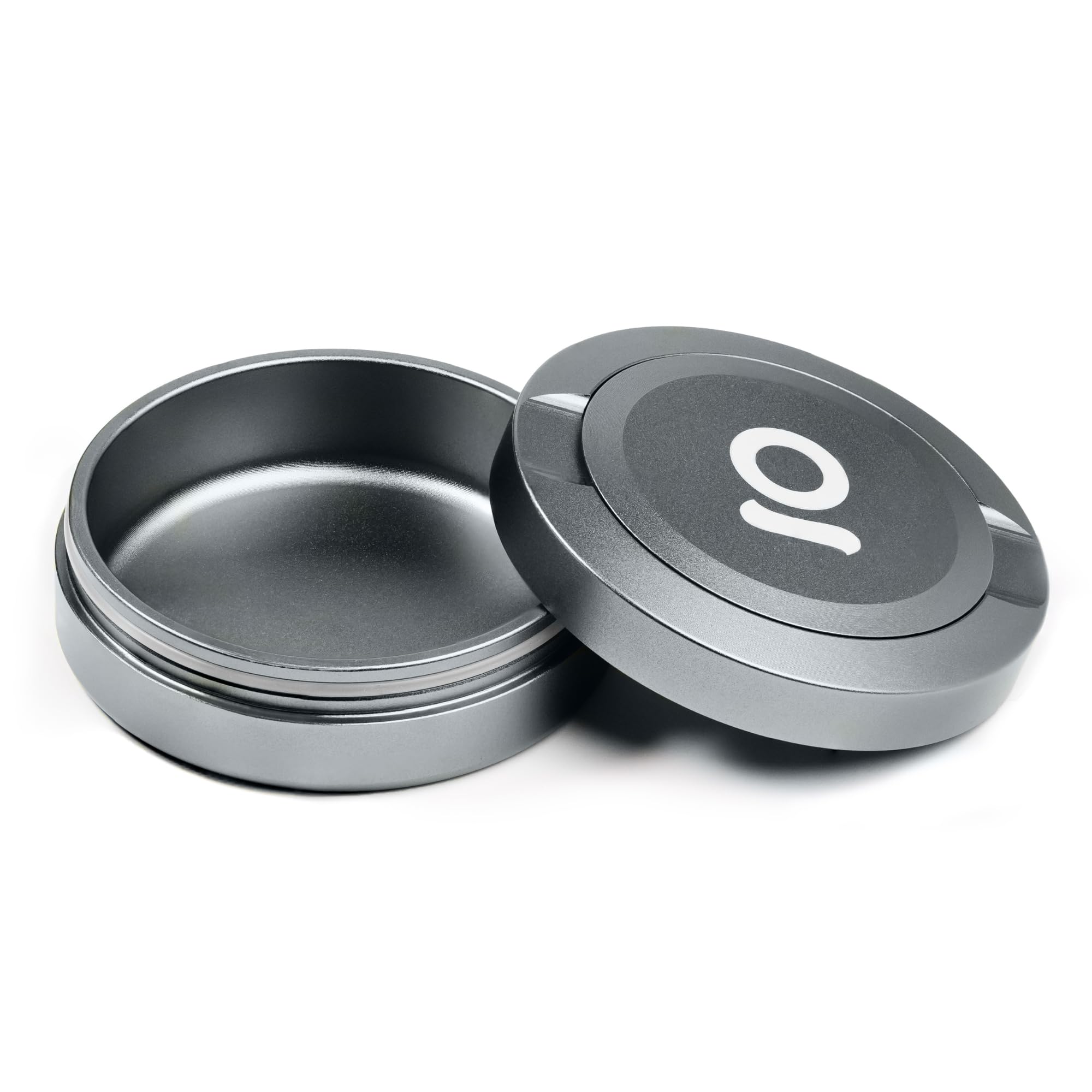ONGROK ZPuck, Aluminum Pouch Holder, Metal Airtight/Air Proof Storage Container, Preserve Flavor, Sleek and Portable Tin Holder for Pouches & Small Essentials (Gunmetal)