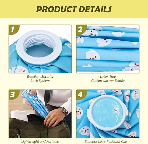 Miniatura 3 de Bolsas de hielo para lesiones, bolsa de hielo reutilizable, ideal para muelas del juicio, lactancia materna, ojos cansados, lesiones de niños,