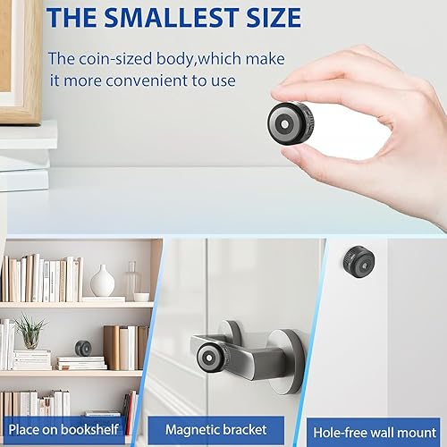 Miniatura 2 de Mini cámara inalámbrica HD 1080P  Batería de duración prolongada, cámara de seguridad para interiores con detección de ojos humanos AI, visión