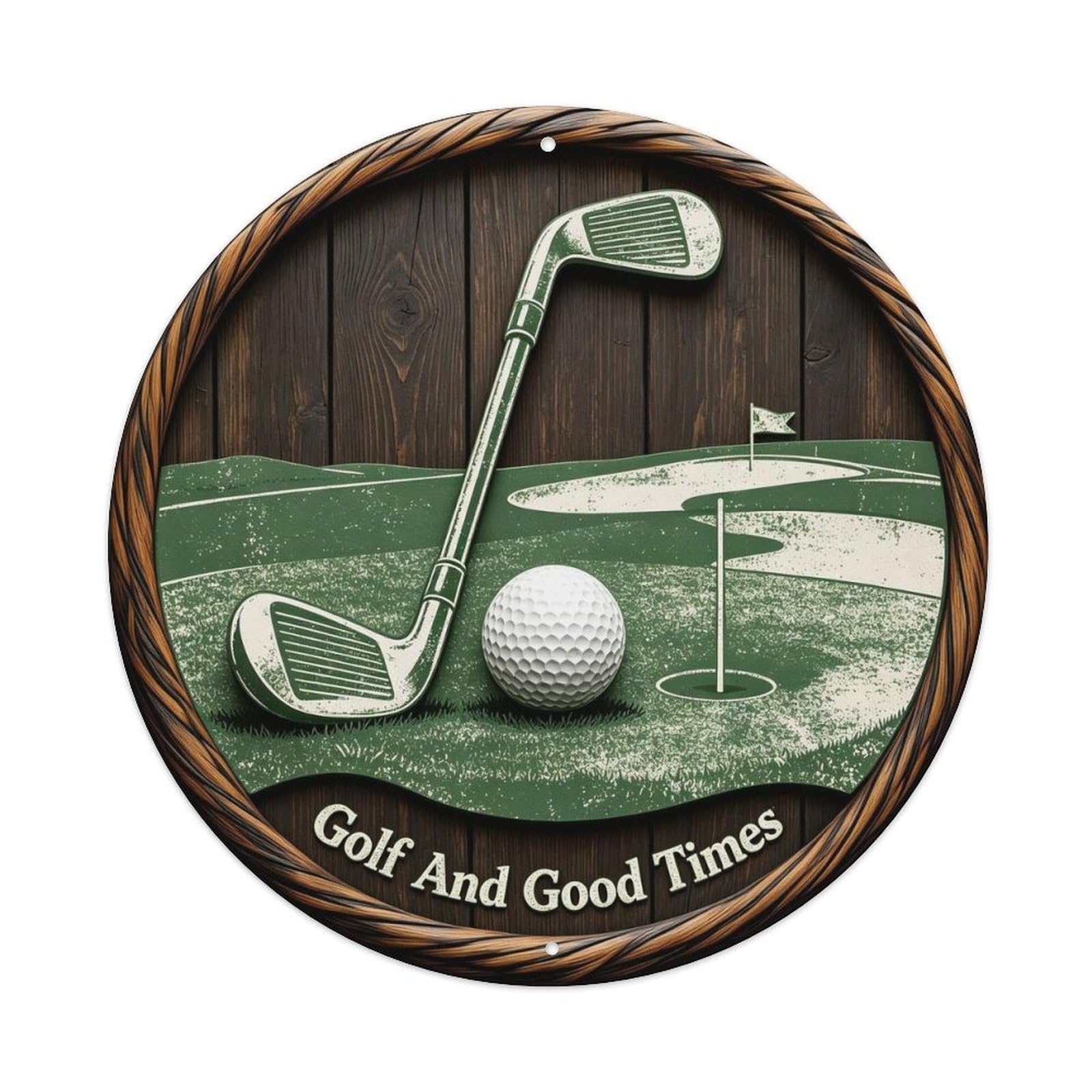 Golf And Good Times Metal Tin Sign Plaque