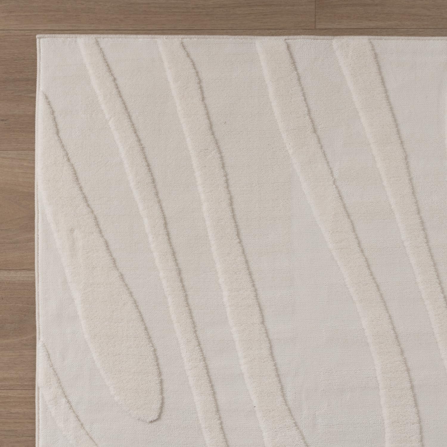 FRAAI | Home & Living Tapis de Salon scandinave - Charm Shapes Blanc - Poil Court - Rectangulaire - 140x200 cm