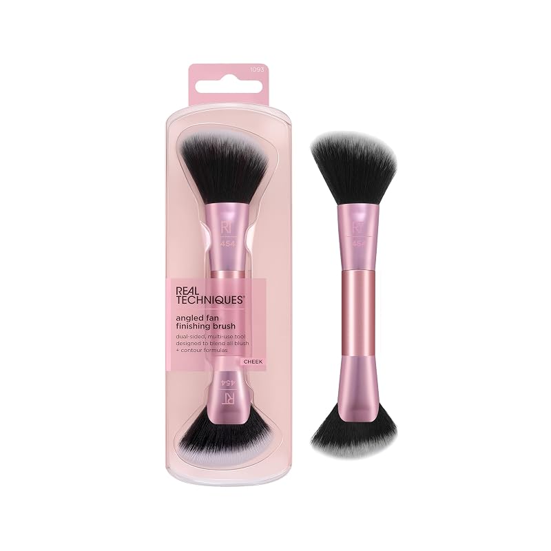 Pincel Chanfrado Duplo para Finalização Real Techniques, para Blush e Contorno