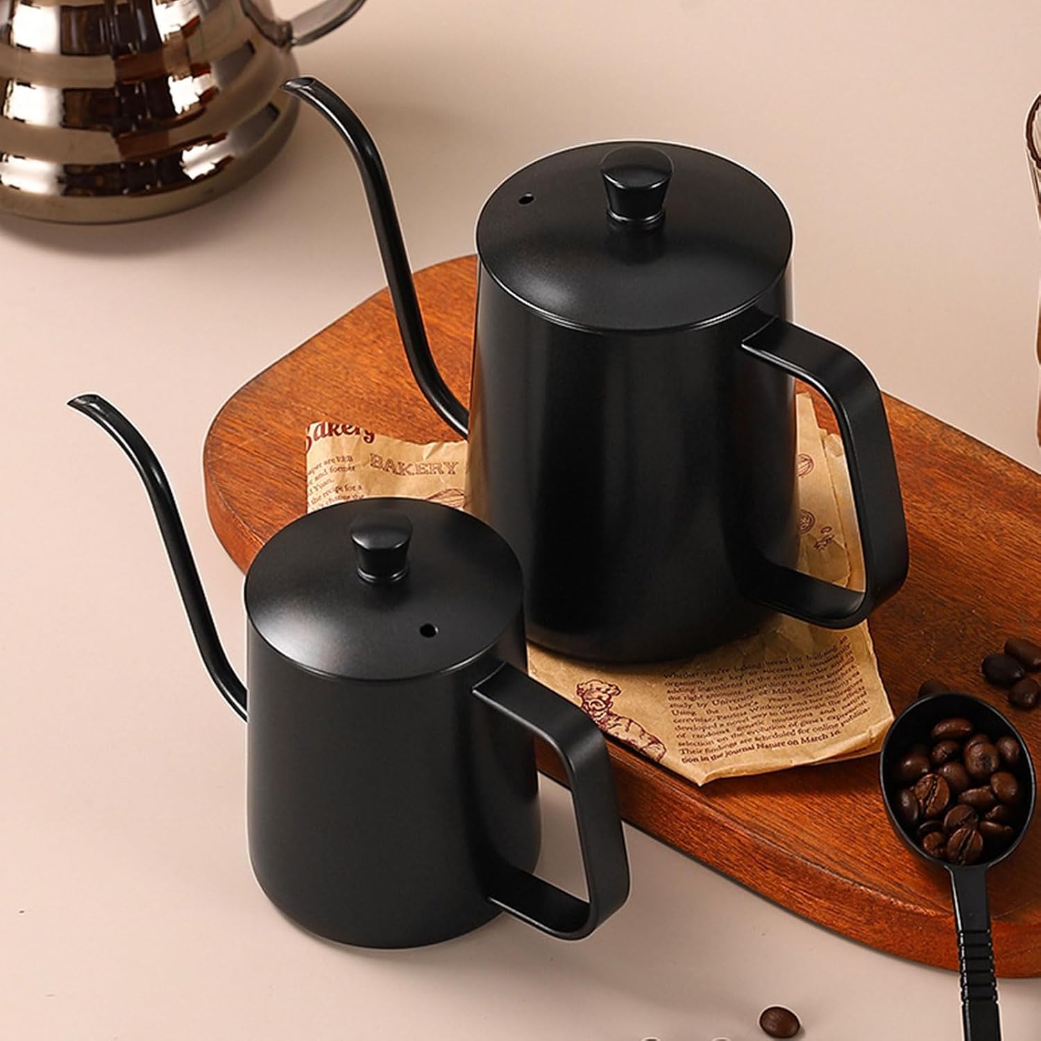 Pour Over Coffee Kettle,Long Narrow Spout,Coffee Carafe,Goose Neck Kettle,Stainless Steel Tea Kettle,Stovetop Portable Water Bottle 20 Oz