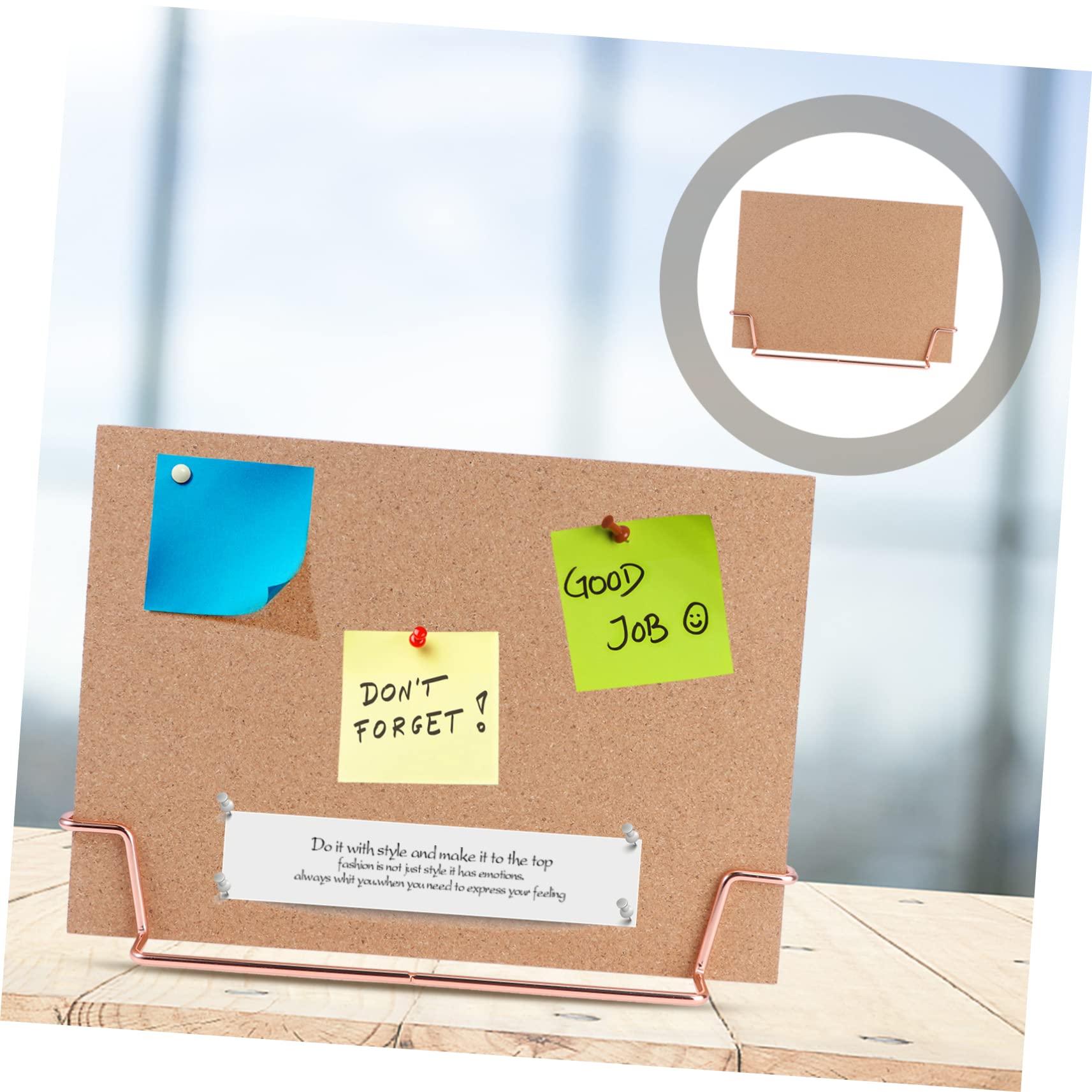 Bacheca Messaggi da Tavolo Zhihuicx Legno per Casa e Ufficio Ristoranti | Superficie Liscia, Base Rosa Oro, Facile da Scrivere, Design Elegante e Raffinato per Note e Promemoria