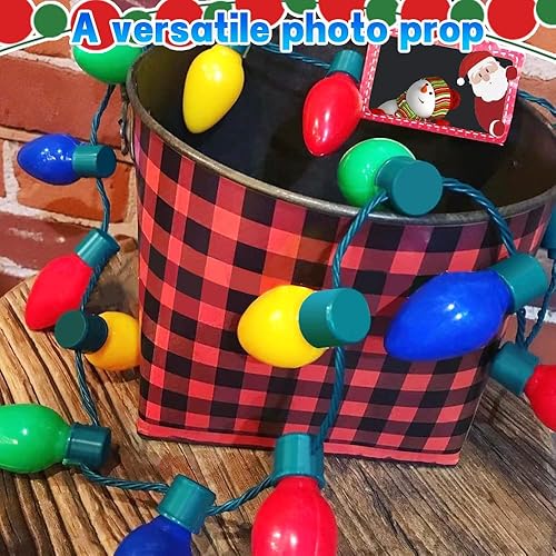 Miniatura 9 de Collar iluminado con bombillas de arco iris para recuerdo de fiesta, juguete intermitente para fotos de cumpleaños, boda, rave, carnaval, decoración