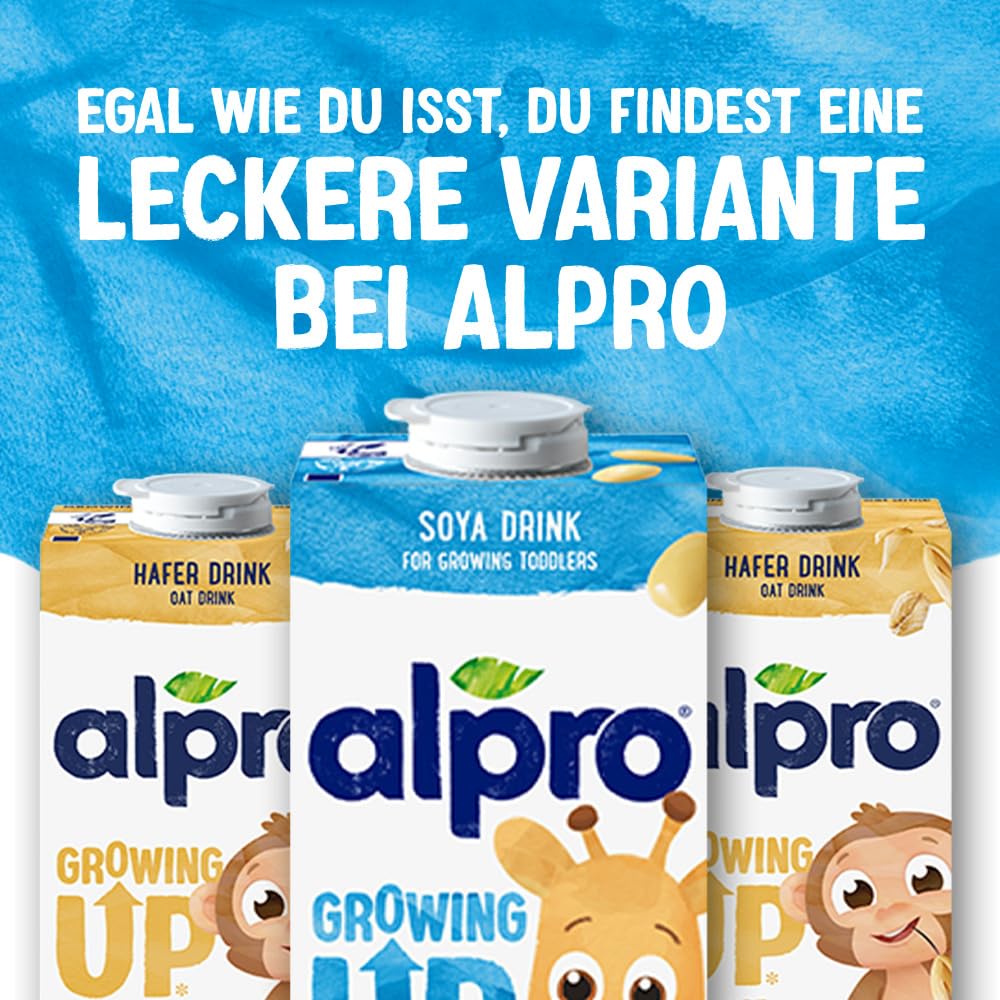Alpro Kindersoyadrink – 100 Prozent pflanzlich – Von Natur aus laktosefrei und zuckerarm – Proteinquelle mit Calcium und Vitaminen – 1 x 1 L