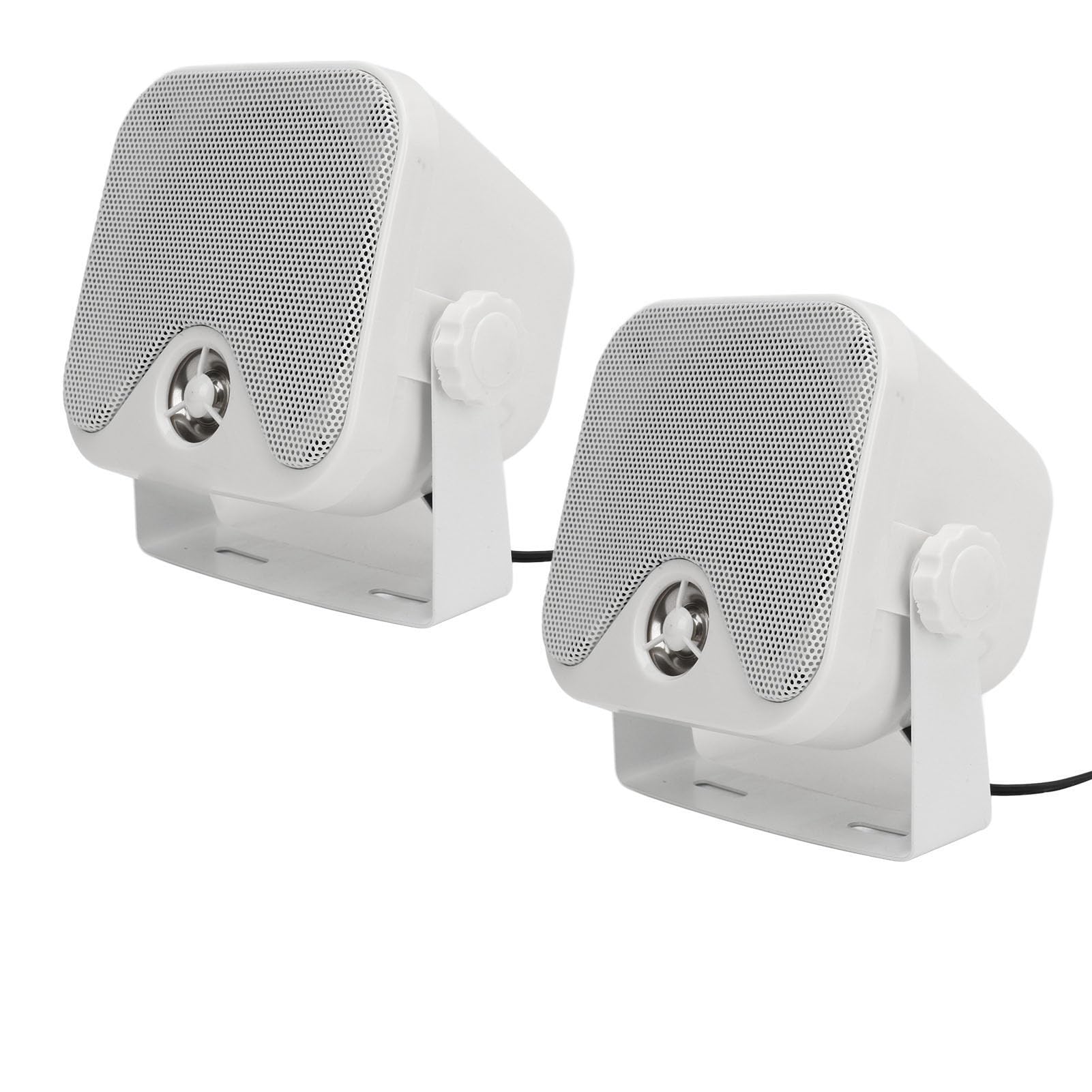 1 Par de Altavoces para Exteriores con Caja Marina Resistente Al Agua de 4 Pulgadas, Sistema de Sonido para Exteriores de 100 W para Camiones Tractores ATV UTV