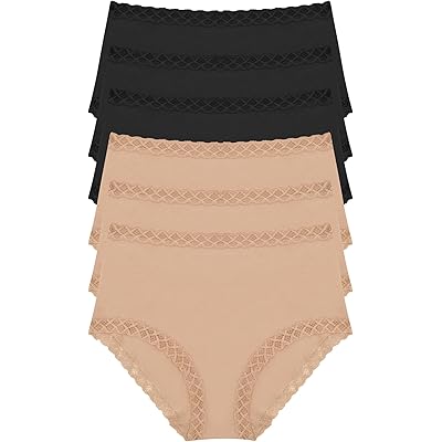 Natori Bliss Full Brief 6-Pack black/black/black/cafe/cafe/cafe