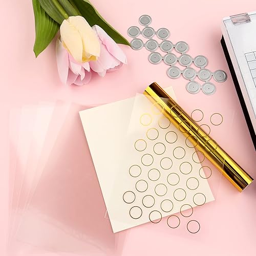 Miniatura 6 de 50 hojas de acetato transparente resistentes al calor de 4.3 x 6.3 pulgadas para grabar y sellar tarjetas de coctelera, hojas de plástico para