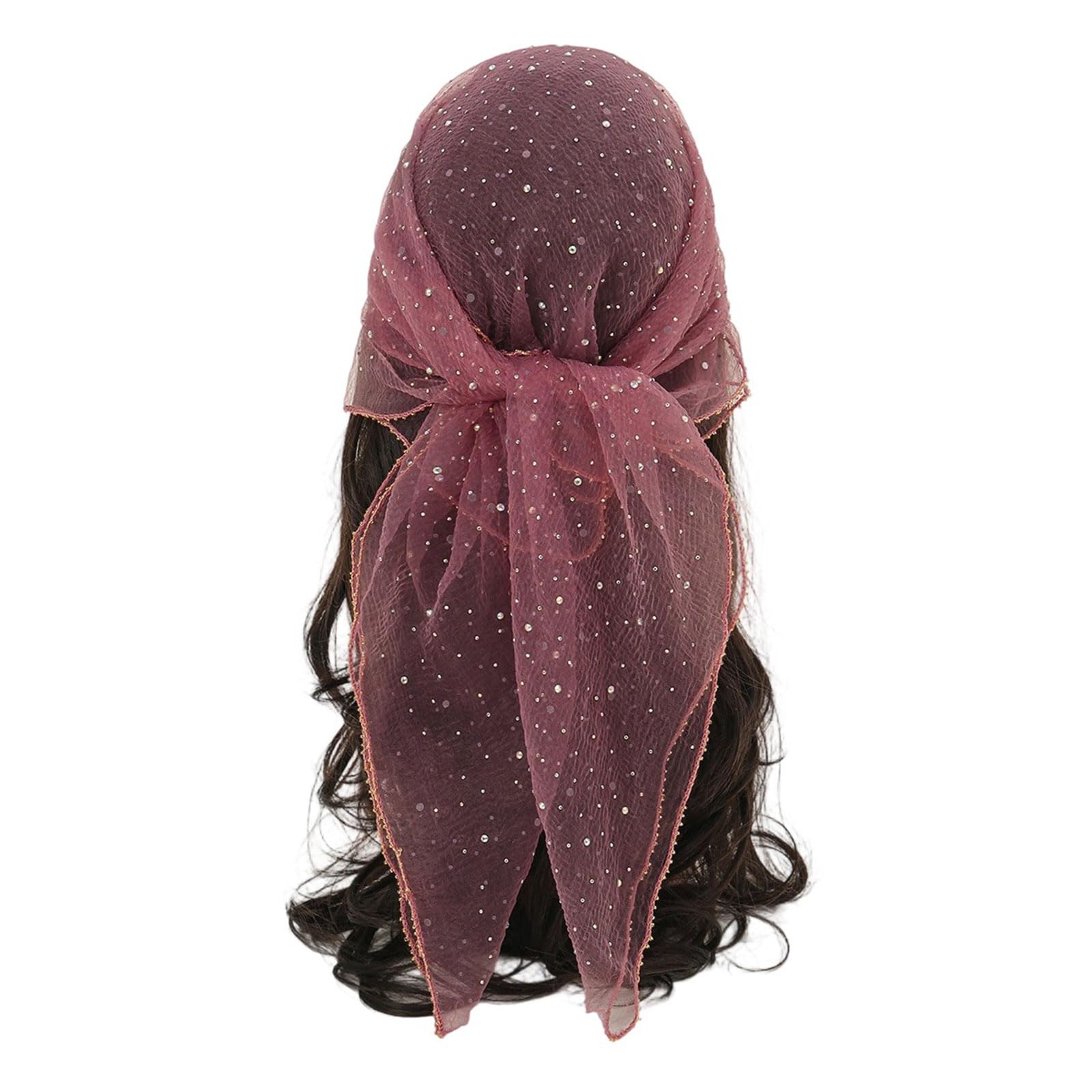 MICFENY Sparkling Gemstones Embellished Head Wrap Multiple Ways To Wear For Her Stylish Daily Wear