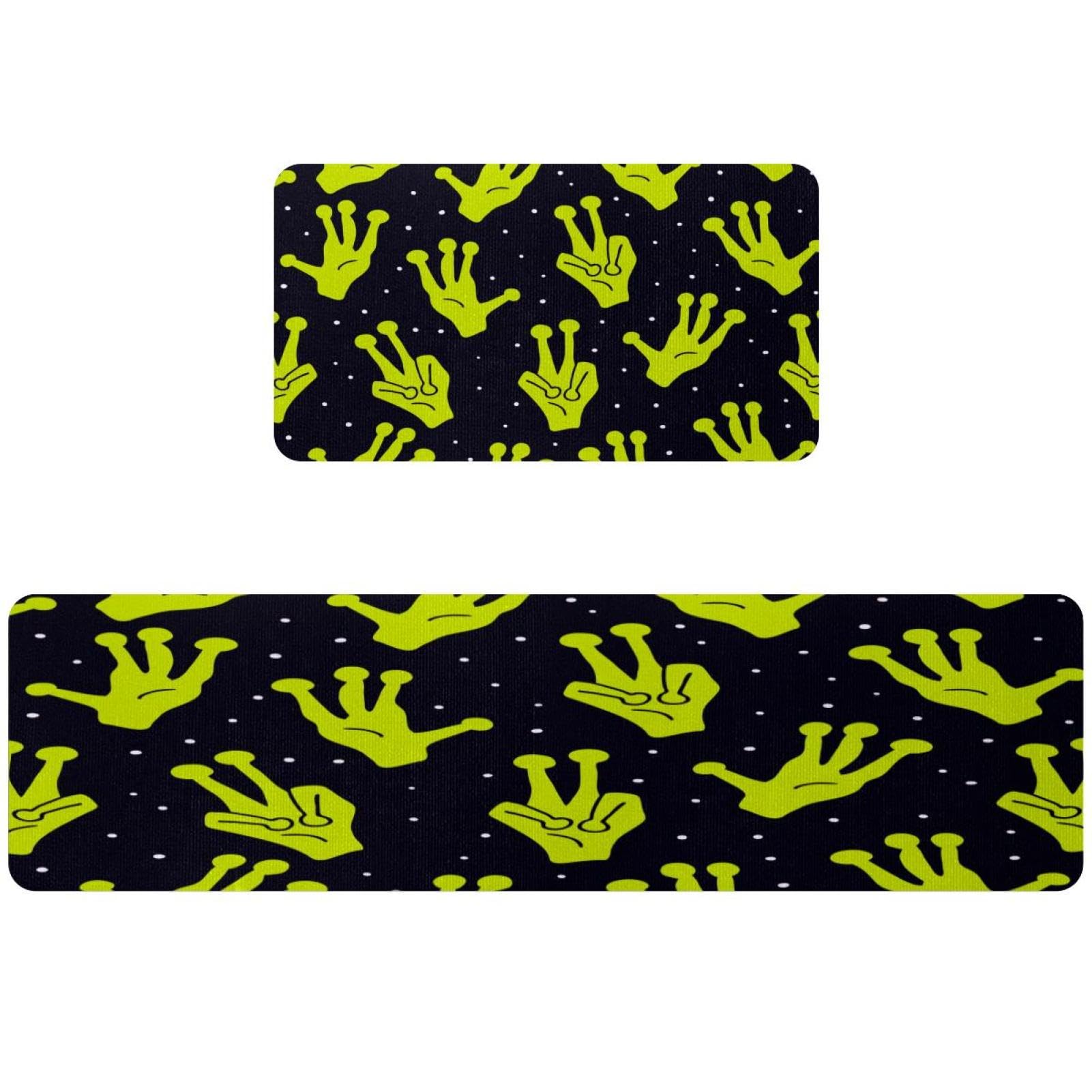 Alfombrillas de cocina para evitar resbalones VAPOKF lavables con manos alienígenas