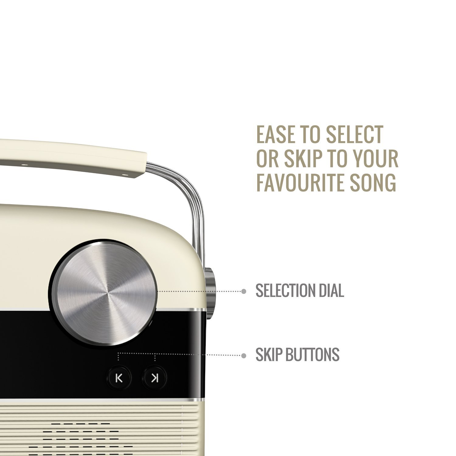 Saregama Carvaan Hindi - Portable Music Player with 5000 Preloaded Songs, FM/BT/AUX (Porcelain White) — Amazon image 7