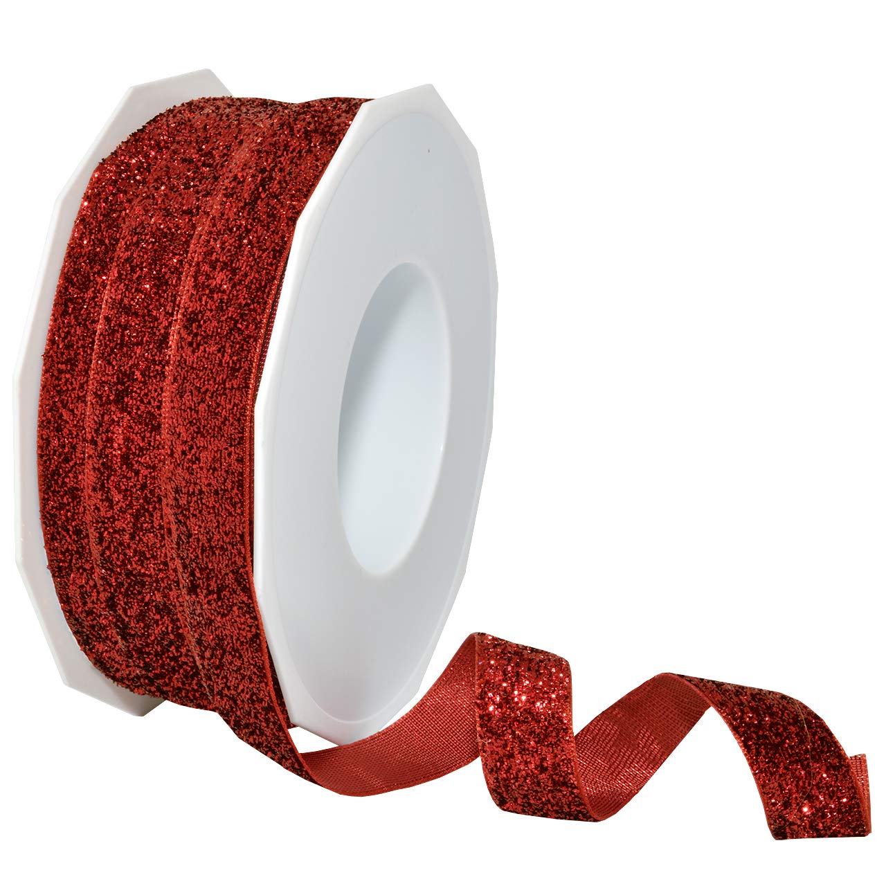 Ruban rubis métallique 1,6 cm pour loisirs créatifs couture et scrapbooking Morex Ribbon