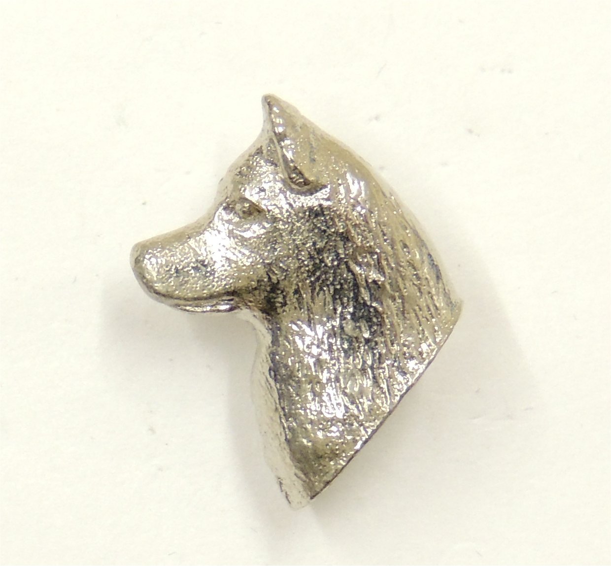 Siberian Husky Lapel Pin Brooch Silver Finish