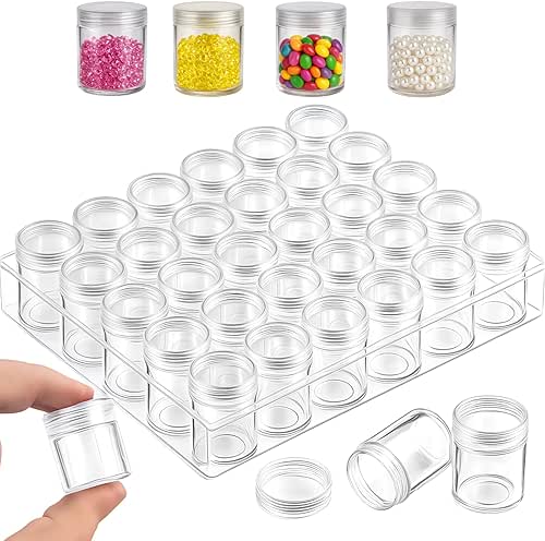 BigOtters 30 Grids Diamond Painting Storage Containers, Portable Bead Art