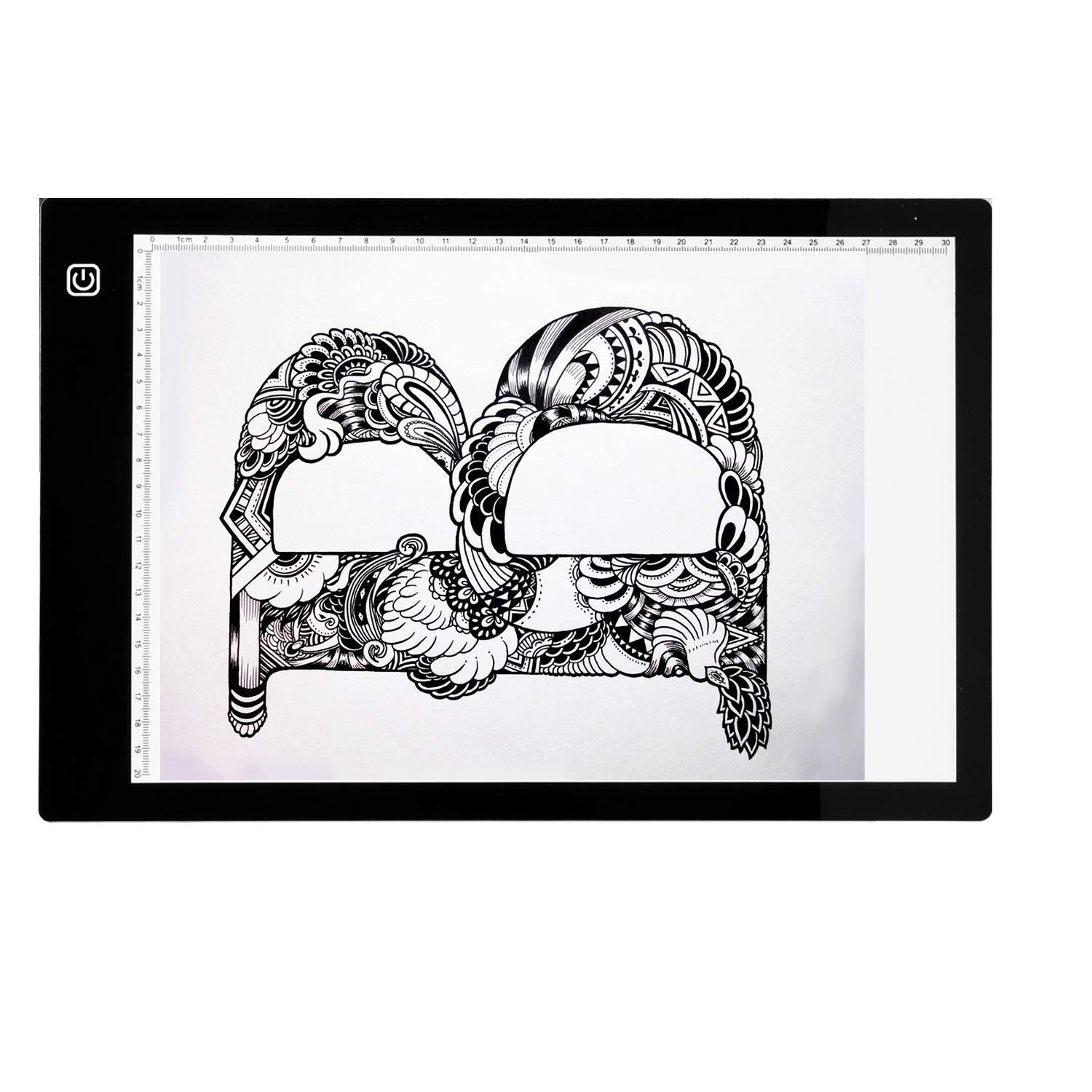 A4 Tracing Light Box - Pad Ultra-sottile solo 5mm tavolino di alimentazione USB per gli artisti, disegnare, disegnare, animazione,con luce LED regolabile.