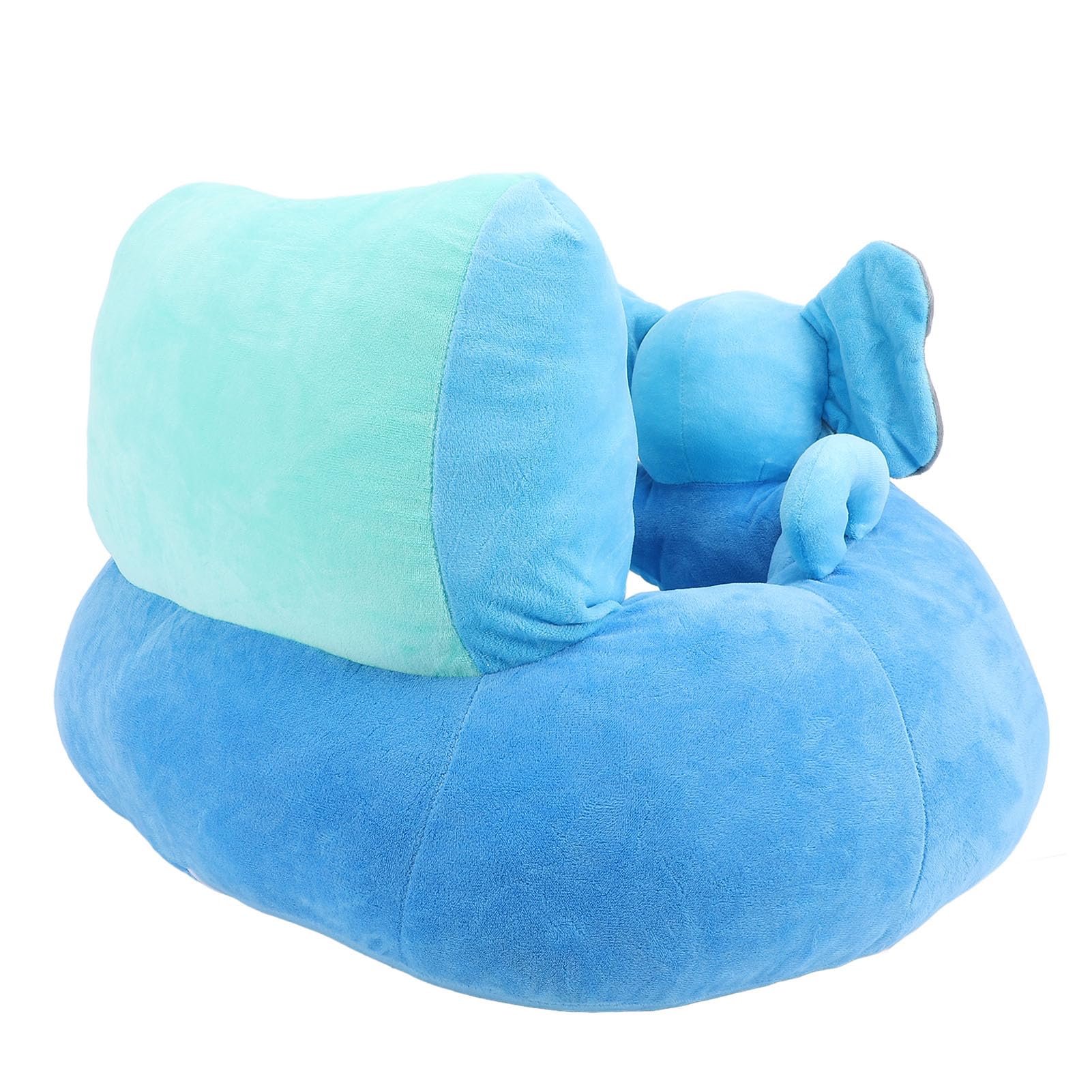 Sofa dla Niemowląt w Kształcie Słonia - Miękkie Zwierzęce, Urocze Krzesło do Nauki dla Niemowląt i Małych Dzieci, Ergonomiczne Krzesło do Siedzenia z antypoślizgową podstawą, 21,7 X 21,7 Cala