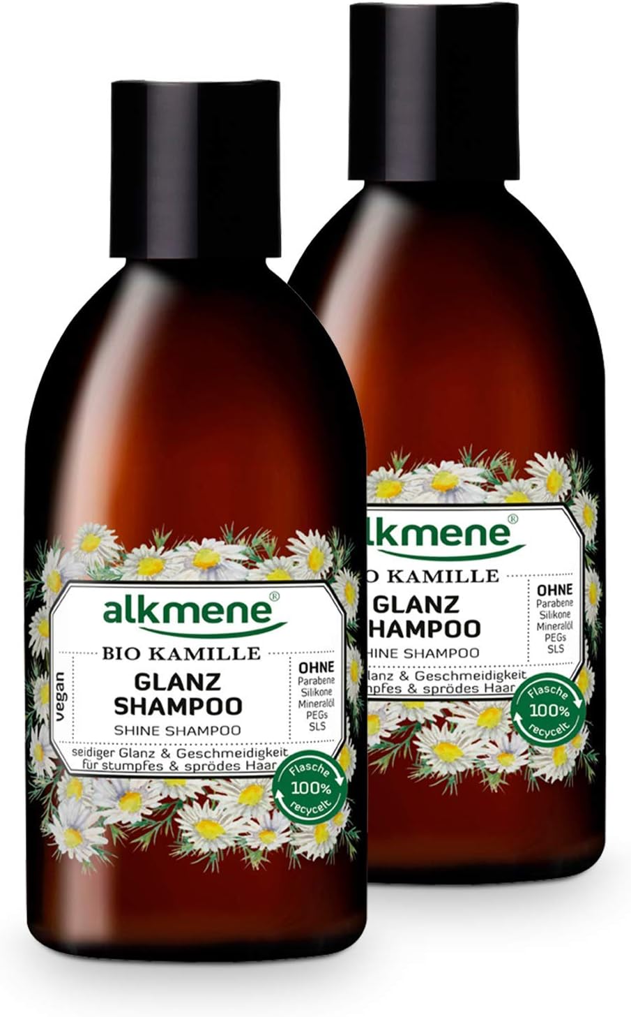 AlkmeneShine Shampoo with Organic Chamomile for Dull and Brittle Hair 250 ml Pack of 2 (2 x 250 ml)