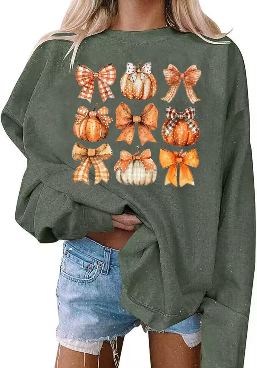 AIMITAG Fall Sweatshirt for Women Funny Fall Words Graphic Sweatshirt Autumn Letter Print Long Sleeve Halloween Pullover Tops