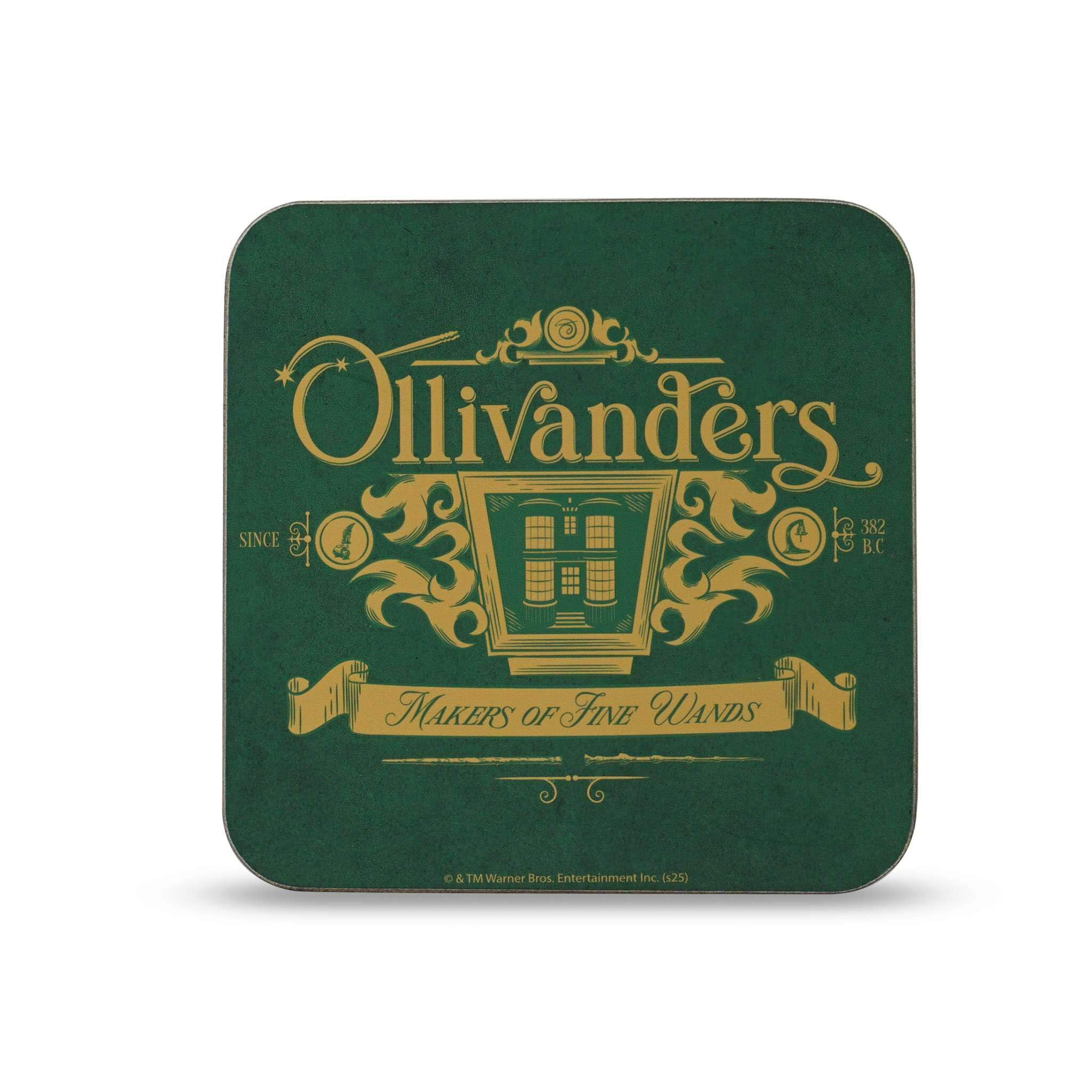 Harry Potter Multicolor Half Moon Bay | | Ollivander's | Ollivander's Wand Makers Drinks Coaster | Official Merchandise | Wine Coaster | Birthday Gift