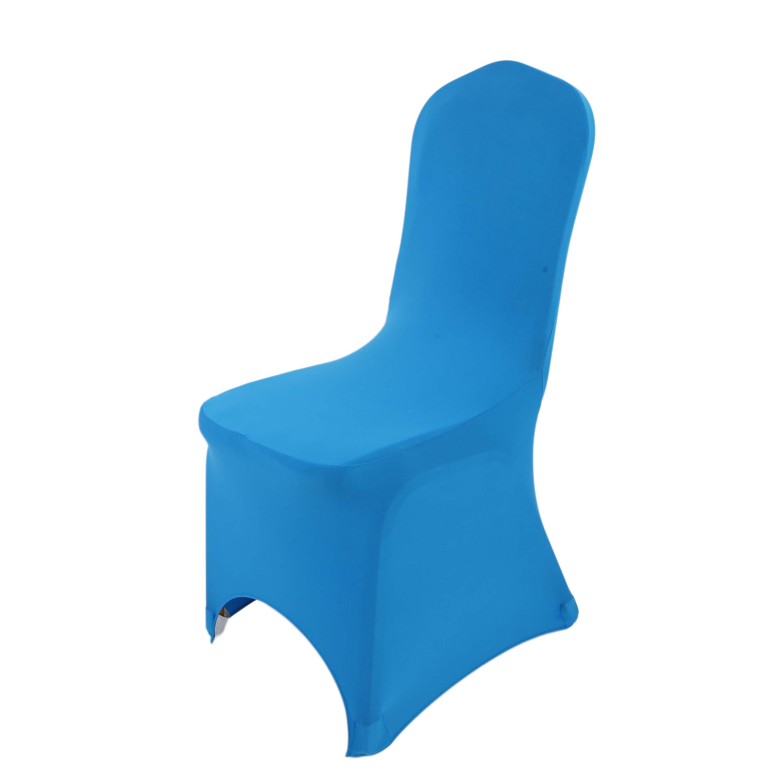 Chair Covers Spandex Universal Slipcovers Dining Chair Cover Wedding Banquet Party Arched Front (Aqua Blue, 20) โ image 1