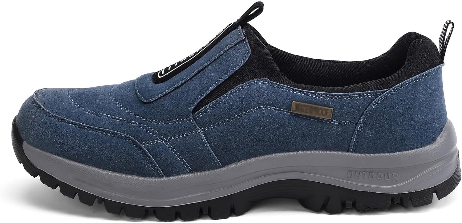 2023 Walking Shoes For Men Outdoor Hiking Orthopedic Shoes With Arch Support Slip On Waterproof Anti-Slip Lightweight Loafers Fashion Low-top Safety Sneakers