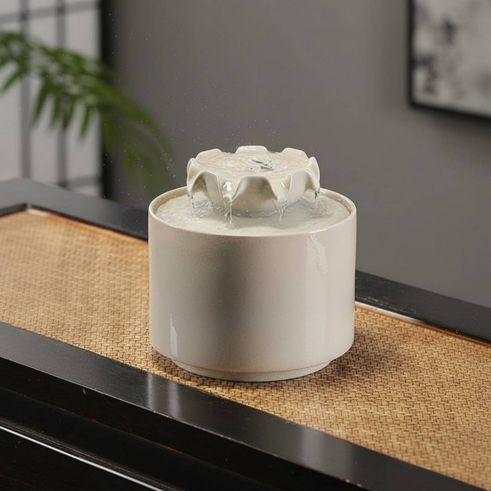 Amazon.co.jp: FytStycale セラミック噴水 陶器 デスクトップ 噴水