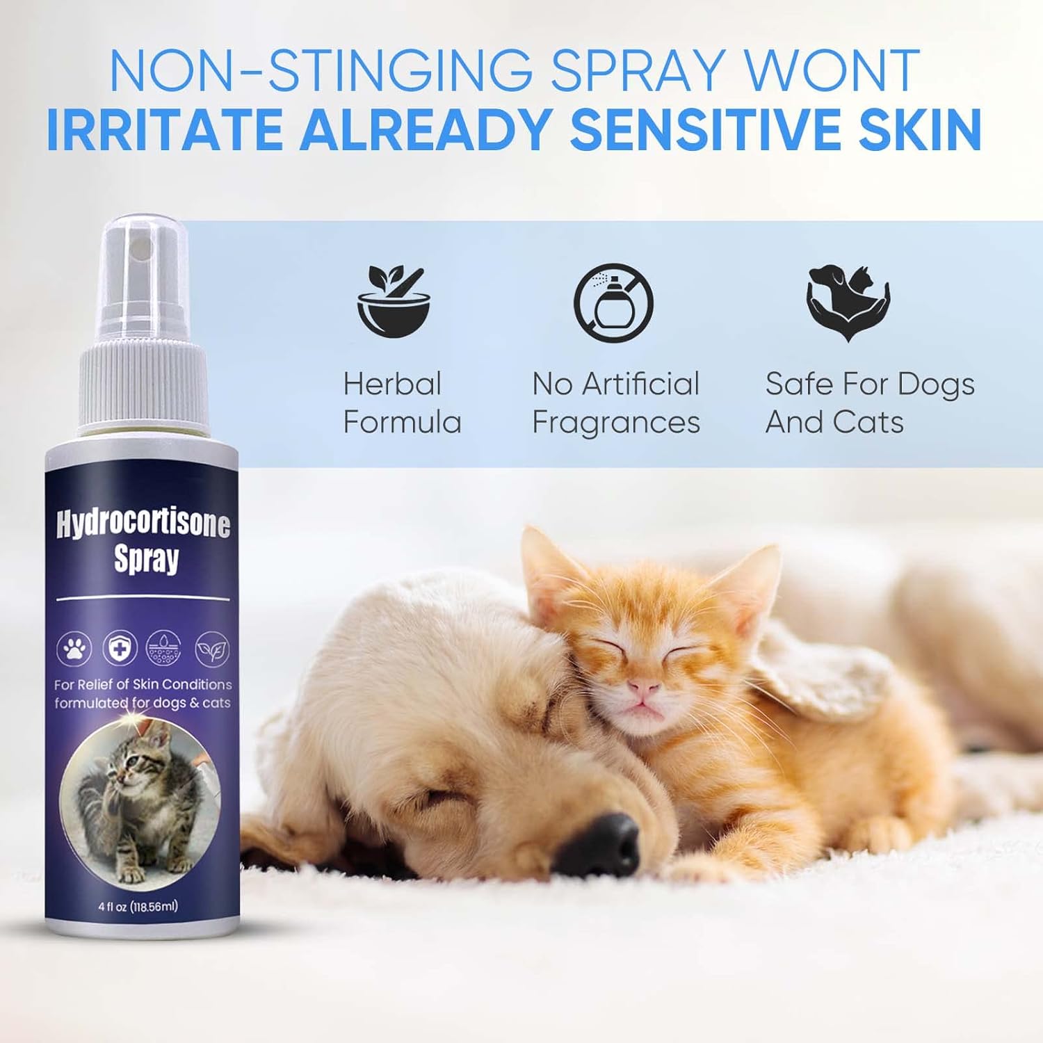 Inscape Data Hot Spot Treatment for Dogs, Itch Relief Spray for Dogs & Cats - Relieves Hot Spots, Rash & Itchy Skin - No-Sting Formula : Pet Supplies