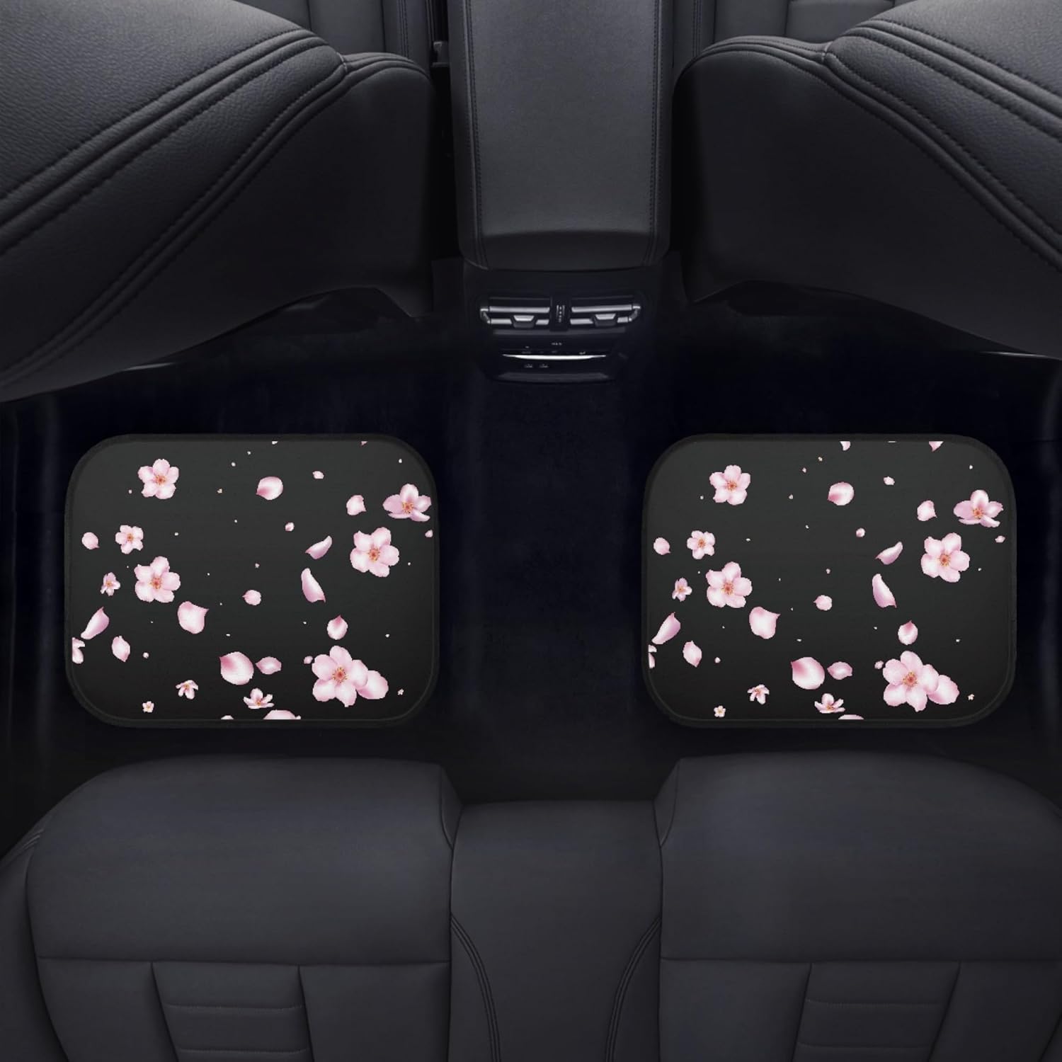 Cherry Blossom Car Floor Mats Carpet Universal Abstract Japanese Pink Flowers with Flying Petals Floor Mats for Cars Vehicle Front Rear Rugs Floral Print Car Accessories for Trucks Sedans - Image 4