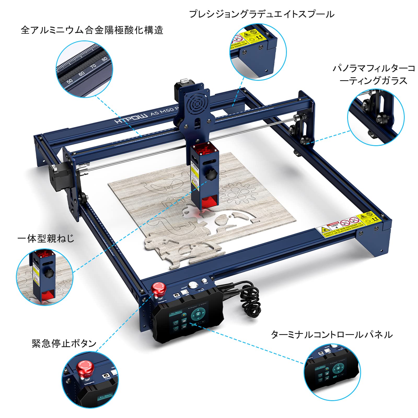 HTPOW P7M30 レーザー彫刻機 HTPOW P7M30 レーザー彫刻機
