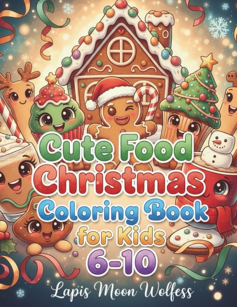 Cute Food Christmas Coloring Book for Kids Ages 6–10: Fun & Easy Holiday Kawaii Treats to Color — Adorable Christmas Snacks, Sweets & Drinks for Kids