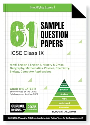 Gurukul by Oswal 61 Sample Question Papers for ICSE Class 9 Exam 2025 : Fully Solved New Specimen Question Paper &amp; Latest Syllabus (All Subjects), New SQP Pattern
