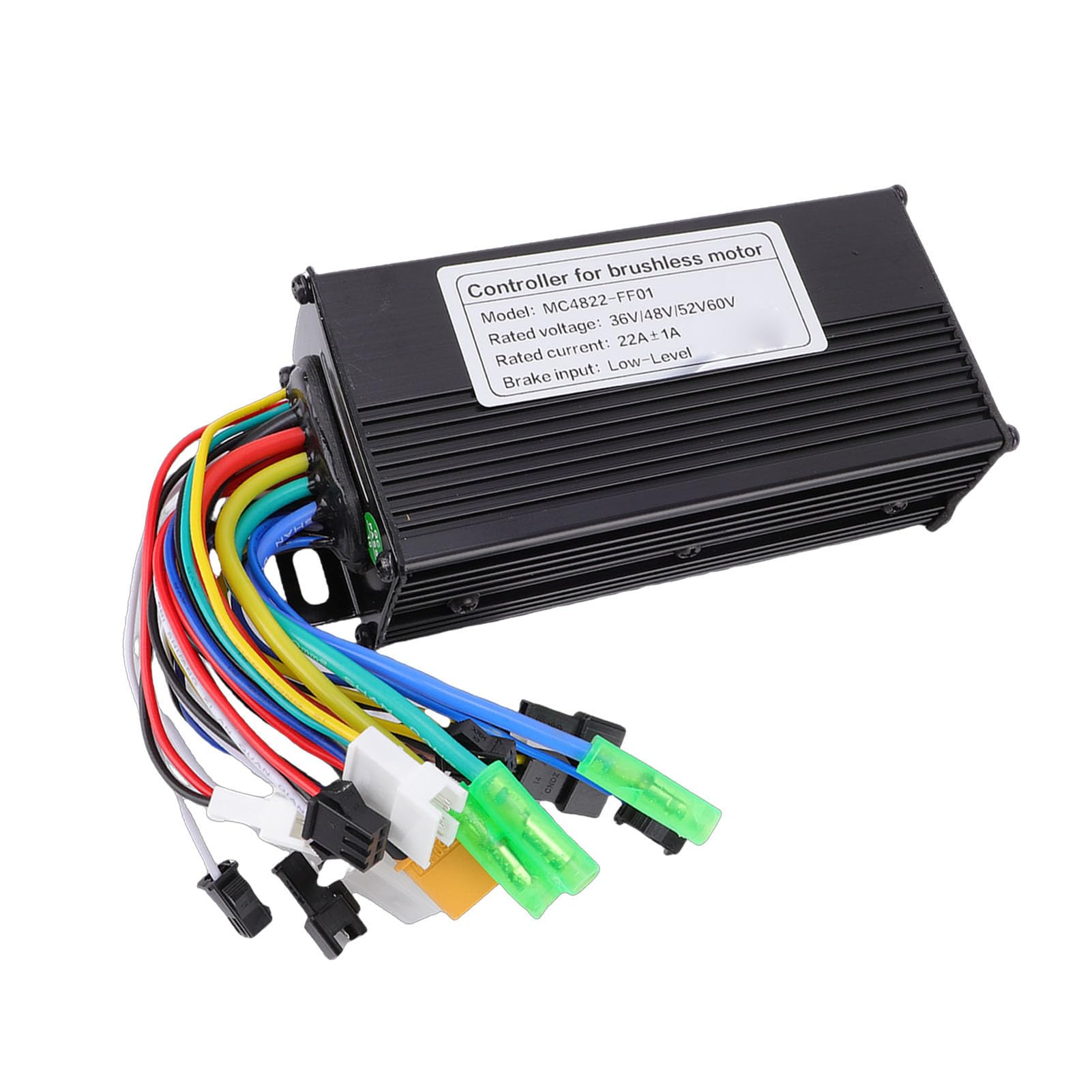Luocute Contrôleur de Moteur sans Balais pour Vélo électrique, 22 A, 24 V, 36 V, 48 V, 3 Modes, Contrôleur de Moteur sans Balais avec Ligne Lumineuse, Accessoires de Scooter pour Moteur