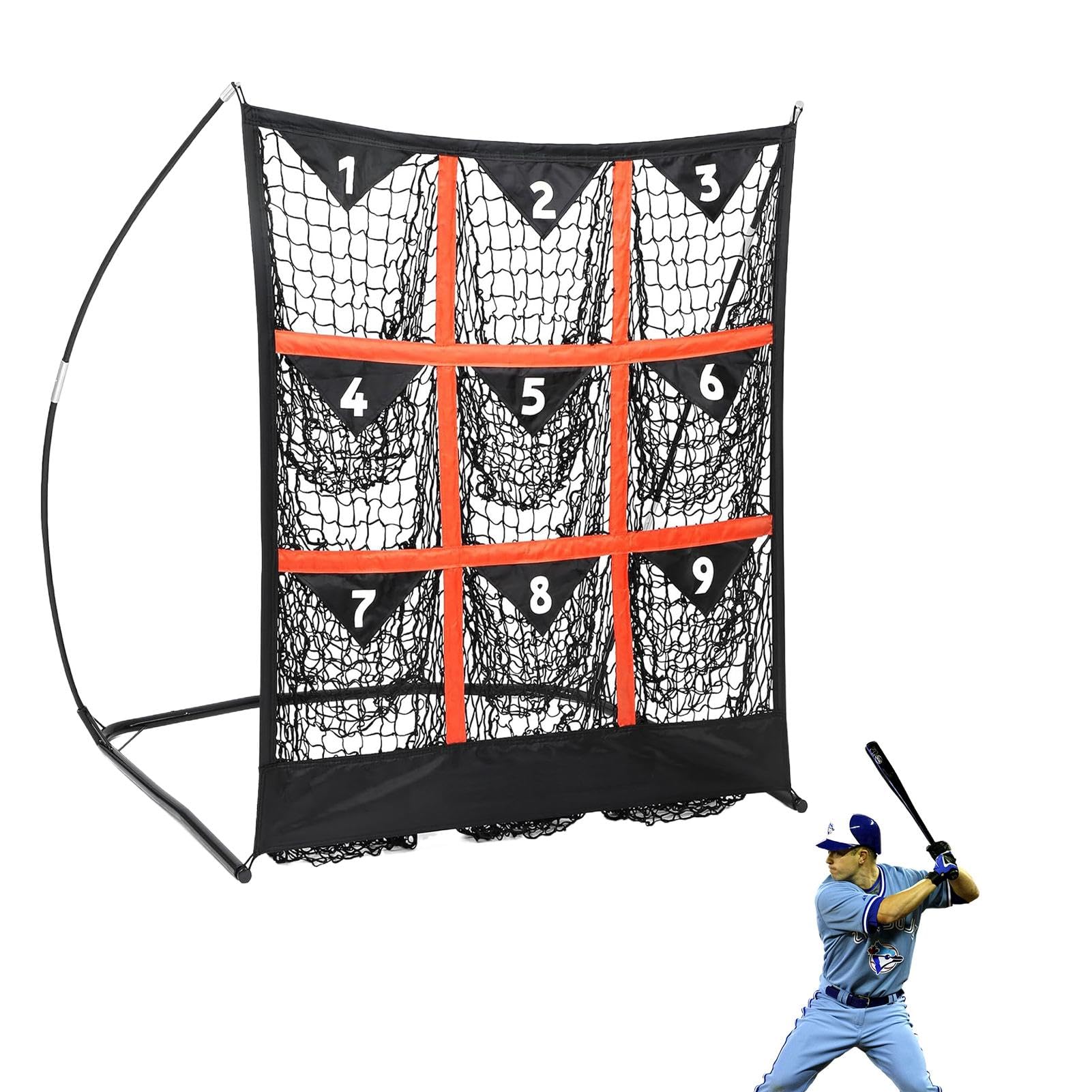 Baseball Pitching Target Nets, Portable Hitting Target Net, Professional Practice Tool & Trainer Accessory for Kids & Adults, 78,74 x 106,68 x 124,46 cm, Heavy Duty