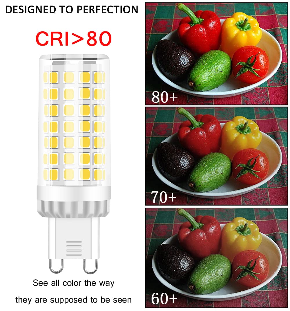 RANBOO G9 LED Light Bulbs, 9W, 750LM, Cool White 6000K, Equivalent to 50W-80W Halogen, G9 Socket, 8 Pack - Image 3