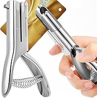 Vista 8 de Perforadora de papel resistente con capacidad de 25 hojas, perforadora de papel reducida, perforadora de un solo agujero de 2 pulgadas de alcance