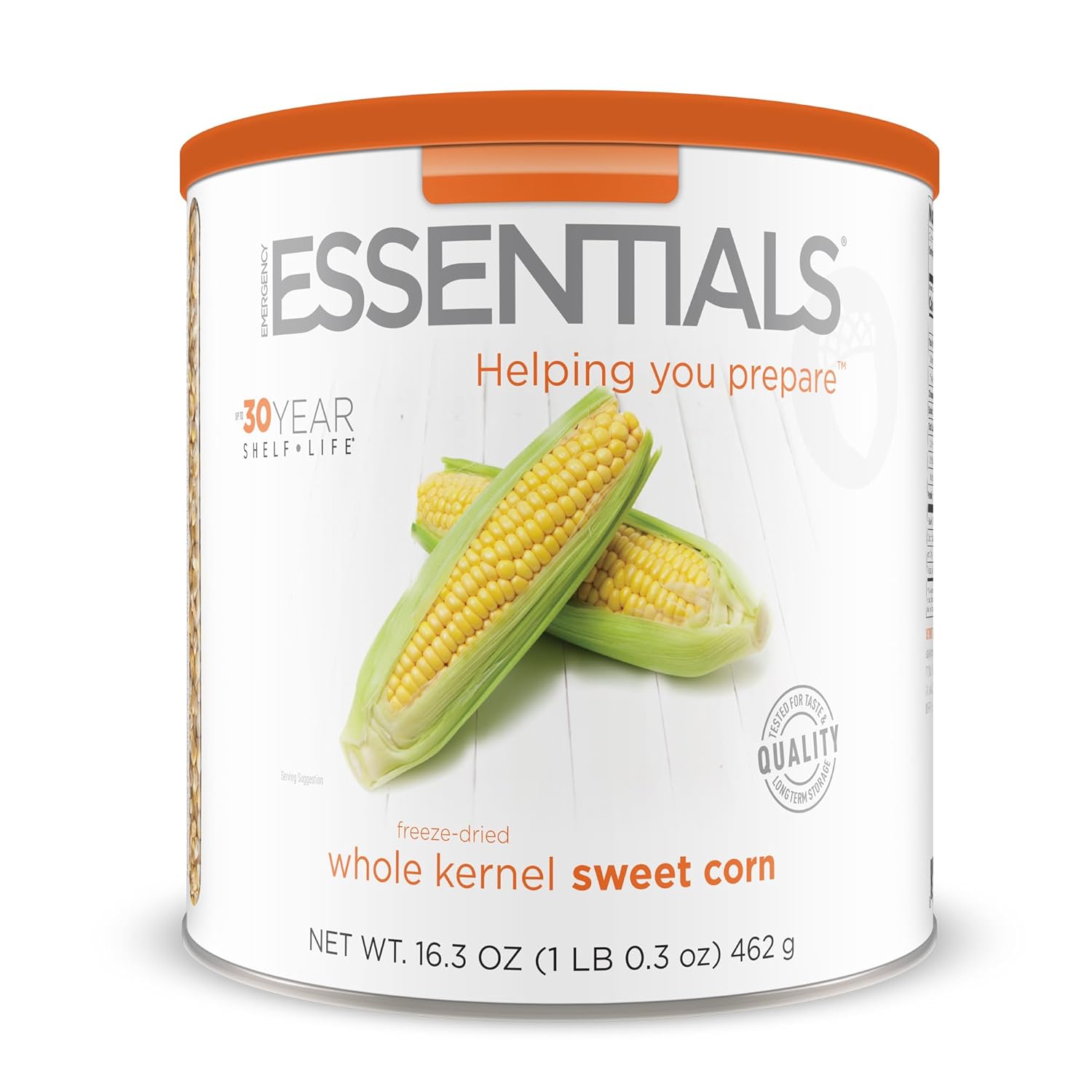 Emergency Essentials Freeze-Dried Super Sweet Corn – Large #10 Can, 30-Year Shelf Life, 22 Servings, Emergency Food Supply or Everyday Use