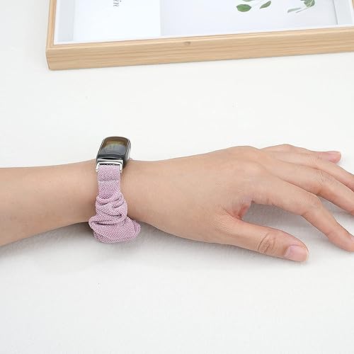 Miniatura 5 de Bandas elásticas compatibles con Fitbit Inspire 3 bandas de tela suave y elástica con patrón de tela impresa, pulsera de repuesto para mujer