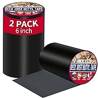 Vista 9 de Cinta de Viguetas para Terrazas de 1-5/8" x 50', 6 Rollos de Cinta de Viguetas de Cubierta Resistente a la Intemperie, Cinta de Viguetas de Butilo