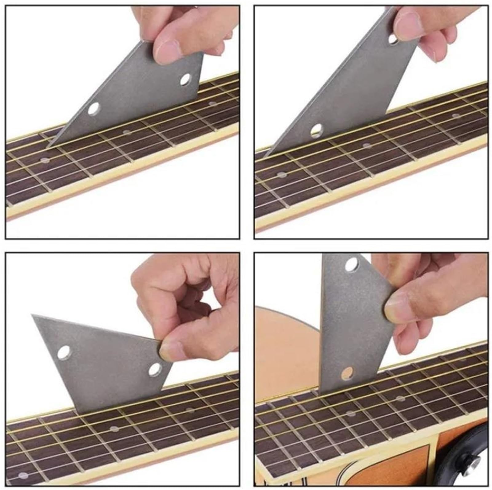 Narzędzia do gitar Zestaw Narzędzi Lutniczych Do Gitary Miernik Promienia Linijka Akcji 32 Ostrza Pocisk Dla I Basu(3Pcs)