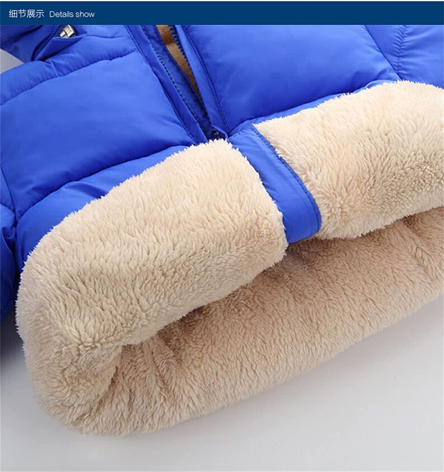 Chaqueta de bebé niños y niñas Chaqueta de Invierno Abajo Abrigo Orejas de Oso con Capucha Chaqueta de Lana Dibujos Animados niños Engrosada Ropa Exterior