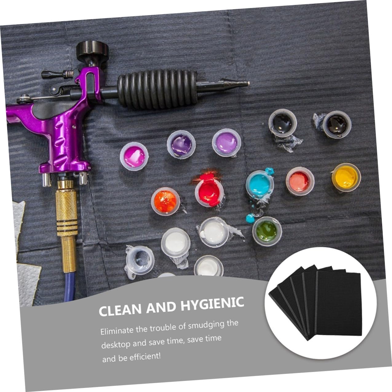 VILLCASE Tovaglia Monouso per Manicure in Carta Nera, Assorbente Polvere e Acqua, Morbida e Inodore, 125 Pezzi per Uso Professionale in Casa e Ufficio