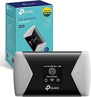 TP-Link M7450 4G+ Cat6 Portable WiFi, Mobile WiFi Hotspot Works up to 15 Hours, Caravan, Travel 4G Router, SD Card Slot, Unlocked LTE-Advanced MiFi, Share up to 32 Devices, Easy tpMiFi App Management