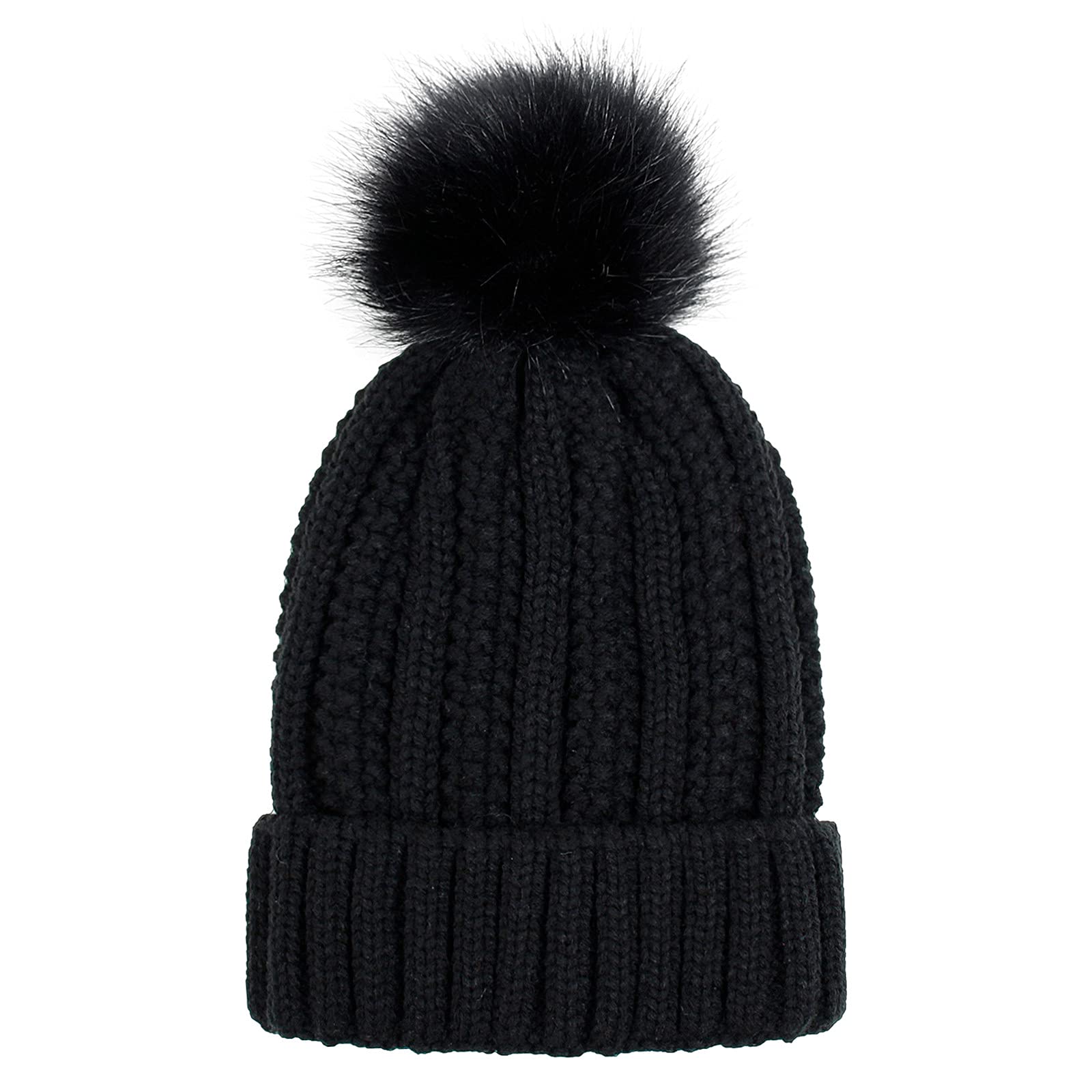 Gorro Cálido de Invierno para Hombre, Gorros Tejidos de Invierno Cálidos para Hombre, Paño Grueso Y Suave de Invierno, Gorro de Punto con Capucha a Prueba de Viento para Mujer/Black (Black-B)