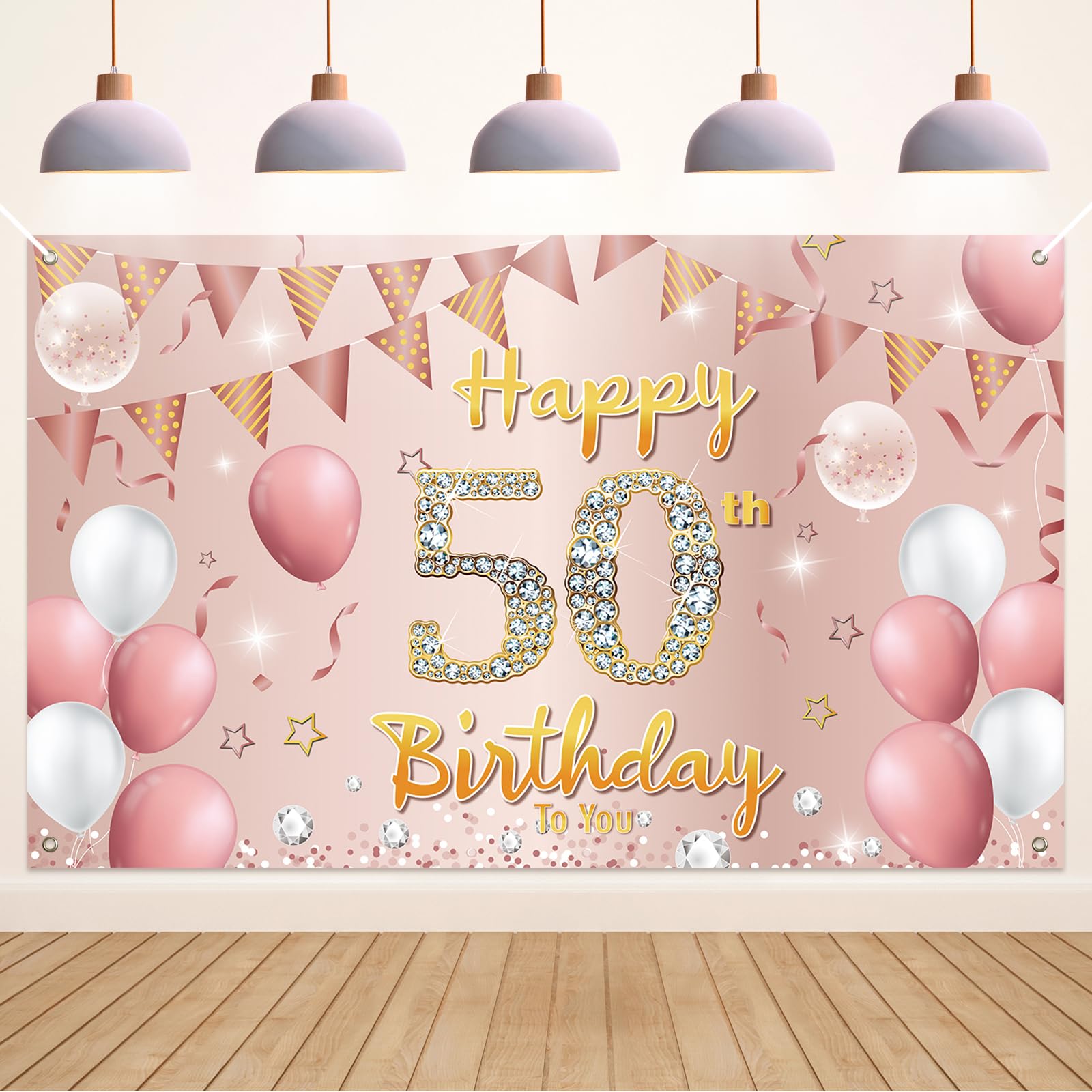60 Striscione glitterato dorato con scritta Never Looked So Good, decorazioni per 60° anniversario e compleanno