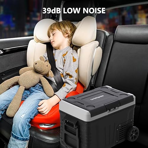 Miniatura 4 de Refrigerador para automóvil, 37 cuartos de galón con doble zona, -4-68 1224V DC y 110-240V CA, congelador portátil de 35 litros para campamento,