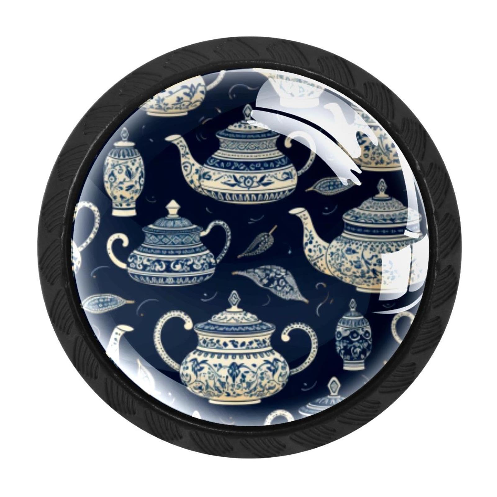 Chenzzzz Multicolored 18 4 Pcs Arabian Tea Kettle Cabinet Knobs Crystal Drawer Pulls For Kitchen, Bathroom Cabinet, Dresser And Cupboard